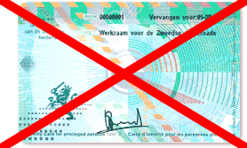 Geprivilegieerdendocument Model 1997 (achterkant) niet meer in omloop